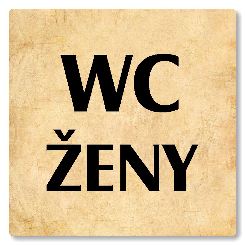WC ženy, 118x118mm, pergamen, Nevada